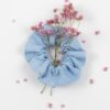 Linen blue scrunchie