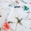 two-piece organic cotton summer pajamas with floral patterns