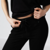 Women organic cotton black pants black t-shirt