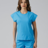 Women organic cotton blue pants blue t-shirt