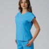 Women organic cotton blue pants blue t-shirt