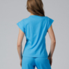 Women organic cotton blue pants blue t-shirt