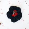 Organic cotton black color scrunchie