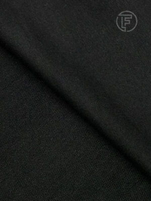 Black French Terry cotton fabric