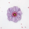 Organic cotton violet scrunchie with flower inside