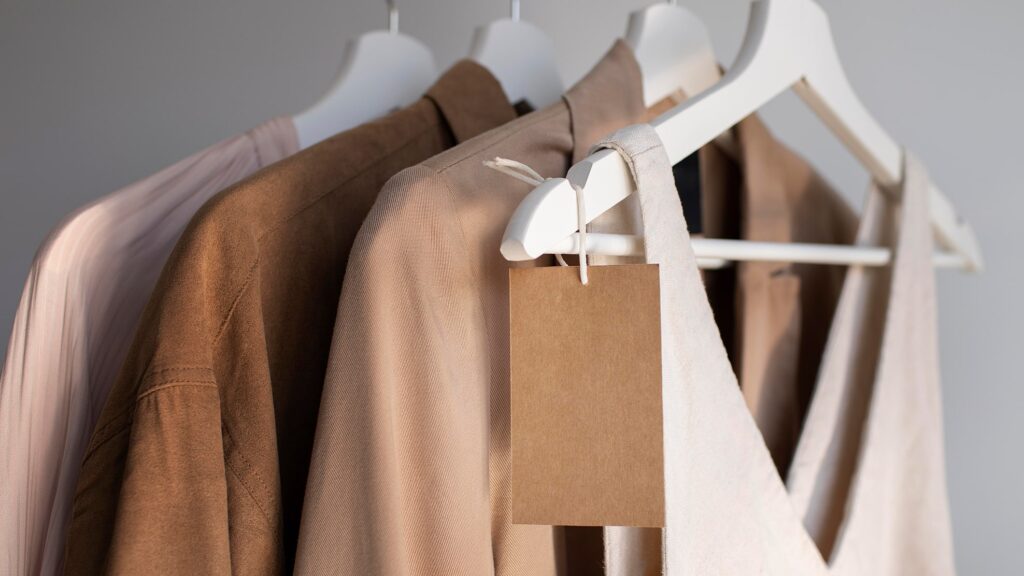 Hanger with clothes