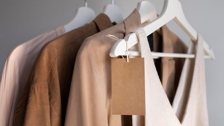 Hanger with clothes
