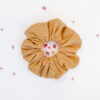 Organic cotton caramel color scrunchie