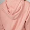 organic cotton hooded blouse in pink color