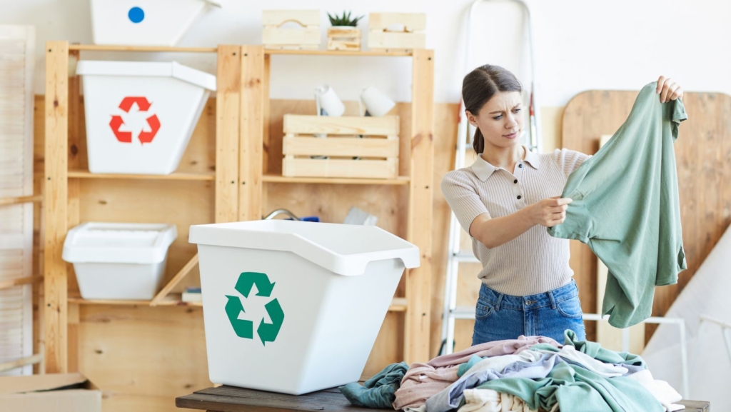 Woman is wondering what to do with her old clothes
