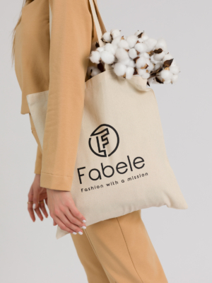 100% organic cotton bag with print Fashion with a mission