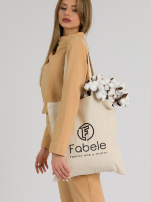 100% organic cotton bag with print Fashion with a mission