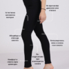Women with brown hair is wearing black organic cotton tank top and black organic cotton leggings